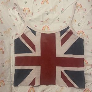 Women’s brandy Melville british flag loose fitted tank top, size xs/s